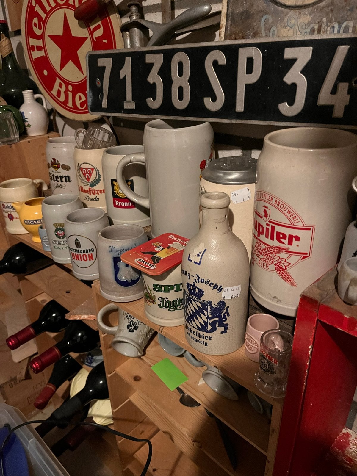bierpullen verzameling collectie, Ophalen