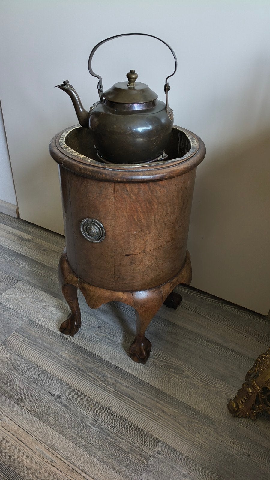 Antieke Empire Theestoof met Comfoor en Ketel, Ophalen of Verzenden