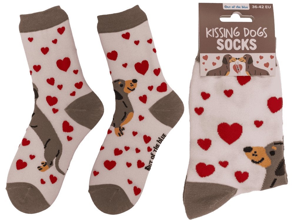 Nieuwe Kissing Dogs Sokken - Maat 36-42 EU, Sokken en Kniesokken, Wit, Nieuw, Ophalen of Verzenden