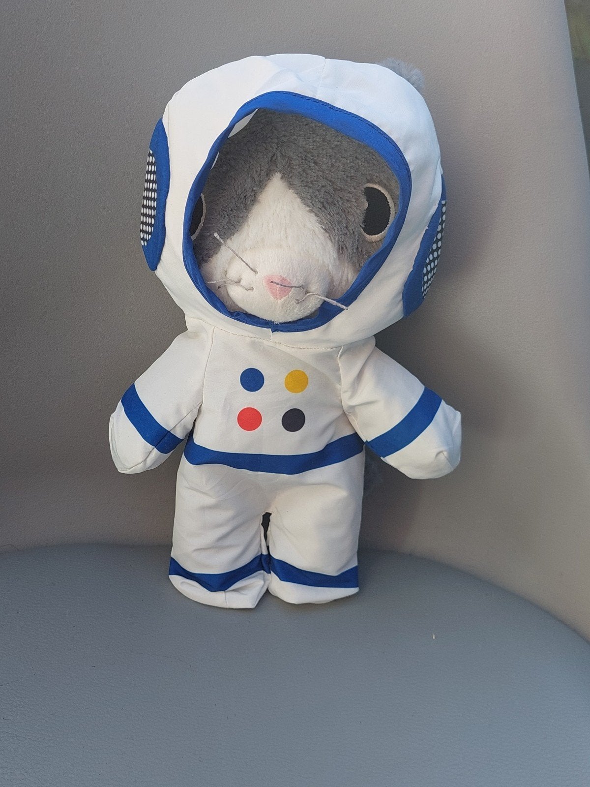 Schattige kat in astronautenpak - knuffel, Ophalen of Verzenden, Zo goed als nieuw, Kat, Middelgroot (20 tot 80 cm)