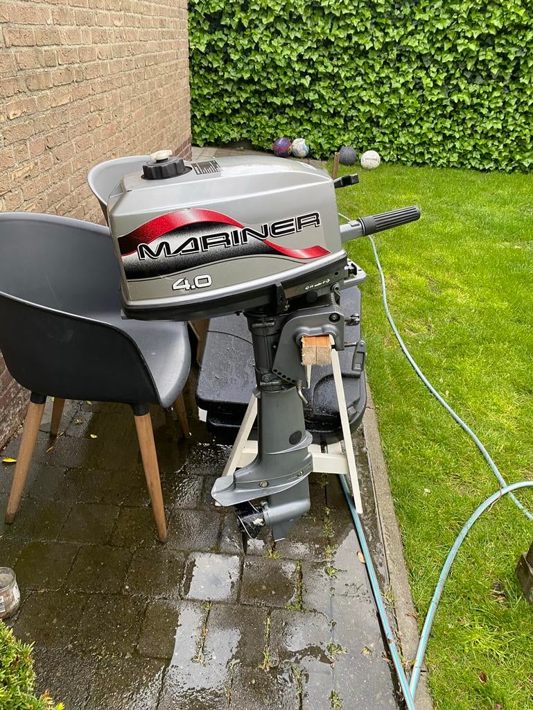 Mariner 4.0pk 2-takt kortstaart buitenboordmotor, Ophalen, Zo goed als nieuw, Motor en Techniek, Motorboot