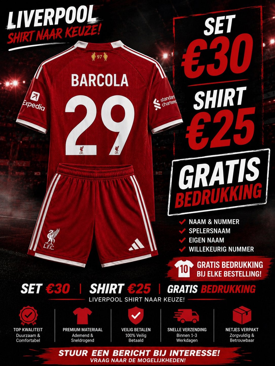 Barcola naar Liverpool special, Maat M, Ophalen of Verzenden, Nieuw, Shirt