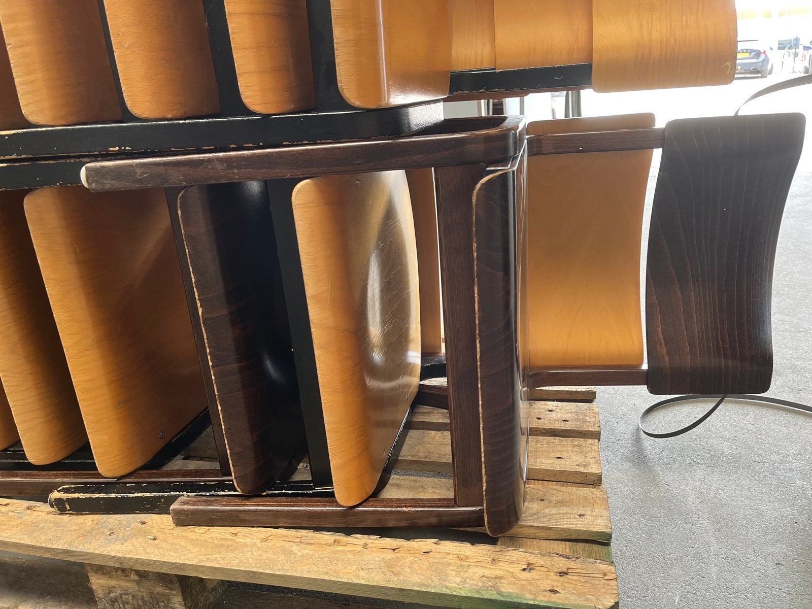 34 Kantinestoelen - Gebruikt maar in goede staat, Ophalen, Gebruikt, Overige kleuren, Vijf, Zes of meer stoelen