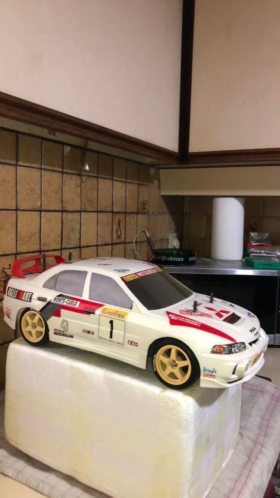 RC Vintage Tamiya Mitsubishi EVO IV TA03F, Elektro, Nieuw, Ophalen of Verzenden, Schaal 1:10