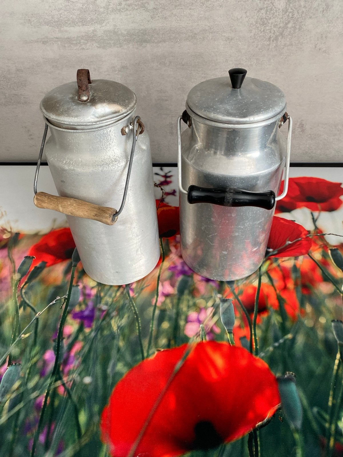 Vintage aluminium melkbussen - set van 2, Ophalen of Verzenden