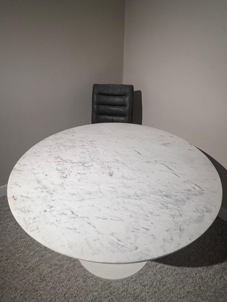 Ronde marmer tulip tafel, Huis en Inrichting, Tafels | Eettafels, Ophalen, Overige materialen, Gebruikt, 50 tot 100 cm