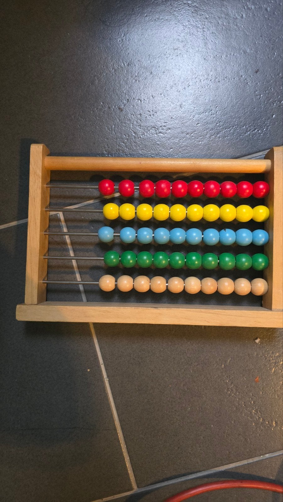 Houten Telraam met Kleurrijke Kralen - Educatief Speelgoed, Ophalen, Gebruikt, Rekenen