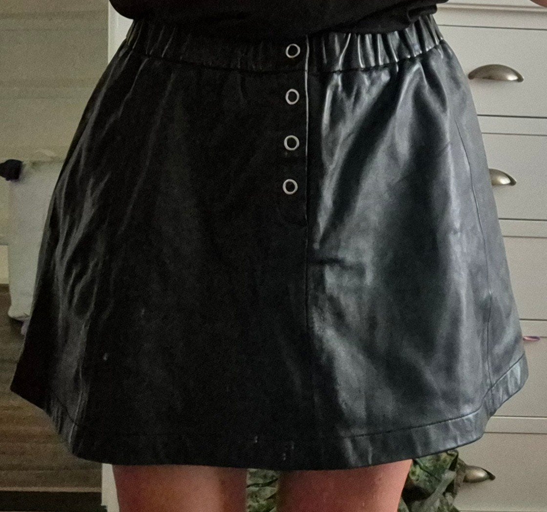 scotch & soda leren rok maat L, Ophalen of Verzenden, Zo goed als nieuw, Zwart, Boven de knie