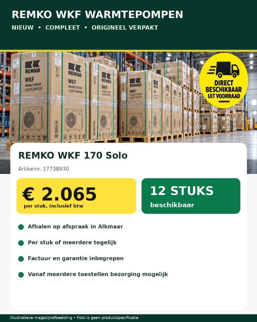 REMKO WKF 170 Solo – NIEUW – 12 stuks – € 2.065 incl. btw, Ophalen of Verzenden, Nieuw