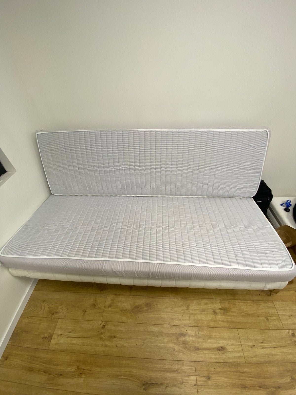 Ikea NYHAMN 3-zits slaapbank met hoes, Ophalen, Gebruikt, Beige, Tweepersoons
