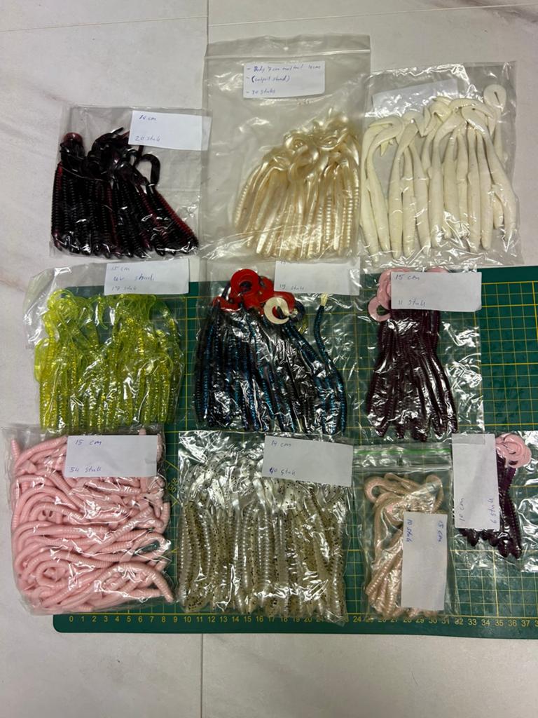 Diverse worm shad. In verschillende kleur., Ophalen of Verzenden, Nieuw, Werphengel