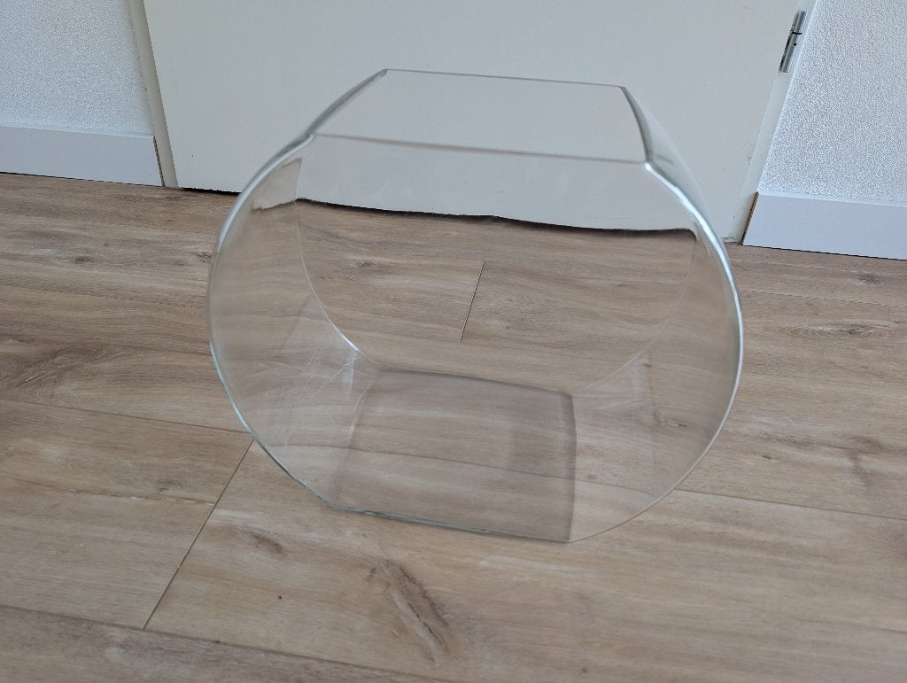 Moderne glazen vissenkom / plantenvaas, Ophalen, Gebruikt