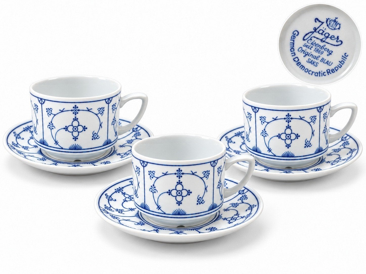 Blau Saks-Jäger Eisenberg-Koffie/Thee kop en schotels-25 st., Ophalen of Verzenden