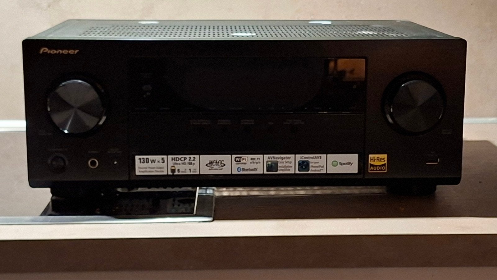 Pioneer receiver met 130W x 5, HDCP 2.2, Wi-Fi & Bluetooth, Ophalen of Verzenden, Gebruikt, 120 watt of meer, Pioneer