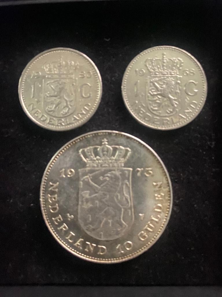 Setje van 3 munten, Postzegels en Munten, Munten | Nederland, Ophalen of Verzenden, Koningin Beatrix, Euro's, Zilver