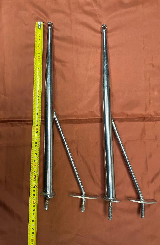 Boot scepter rvs 4 stuks in een koop 150,-, Watersport en Boten, Bootonderdelen, Ophalen, Gebruikt, Dekbeslag, Zeilboot of Motorboot