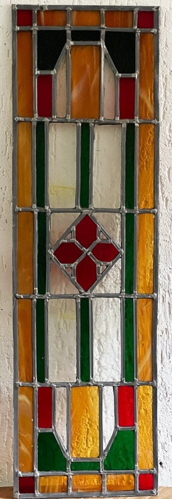 Glas-in-lood raam 80x23,7 cm, Ophalen, Gebruikt