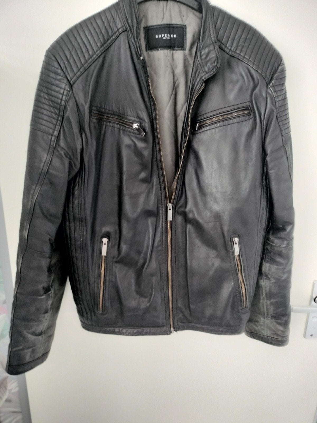 Heren leren jas Superior New York - Maat XL, Ophalen of Verzenden, Maat 56/58 (XL), Zwart