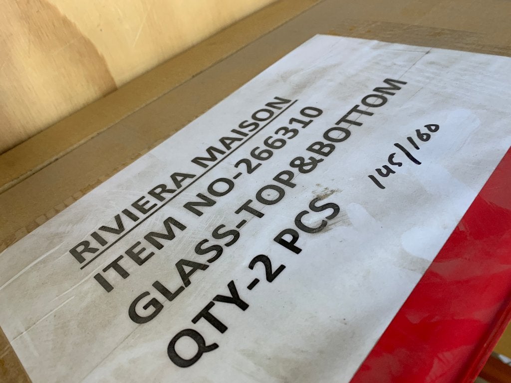 glasplaten voor Riviera Maison tafel Les Puces nieuw, Ophalen of Verzenden, Nieuw, Vierkant, Minder dan 50 cm