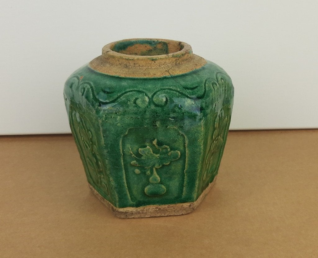081-Mooie gemberpot gember pot, antiek Chinees., Ophalen of Verzenden