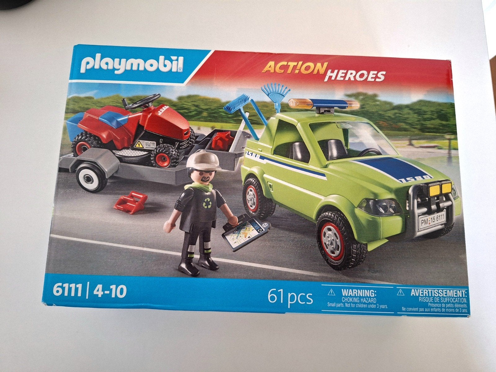 Nieuwe Playmobil Voertuig groenbeheer grasmaaier 6111 dichte, Complete set, Voertuig, Nieuw, Ophalen of Verzenden