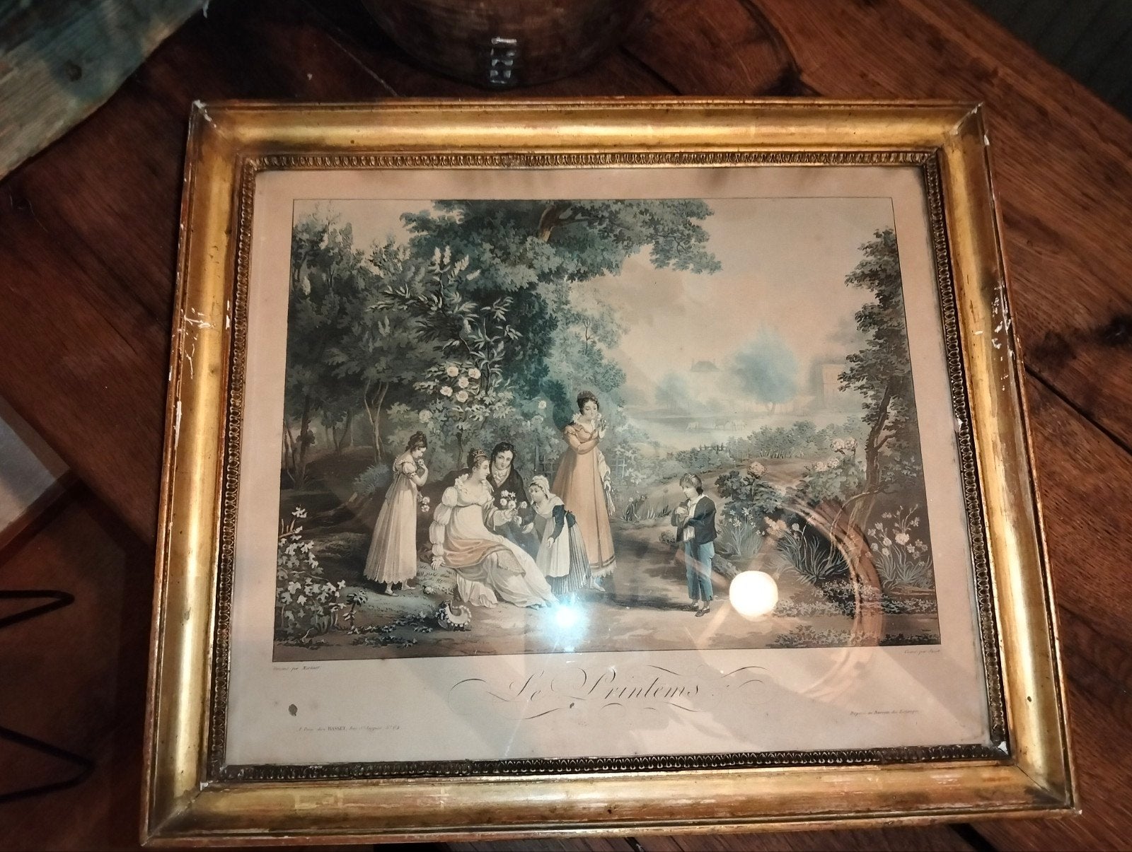 Mooie Franse prent Parijs Familie
Frankrijk brocante, Ophalen of Verzenden