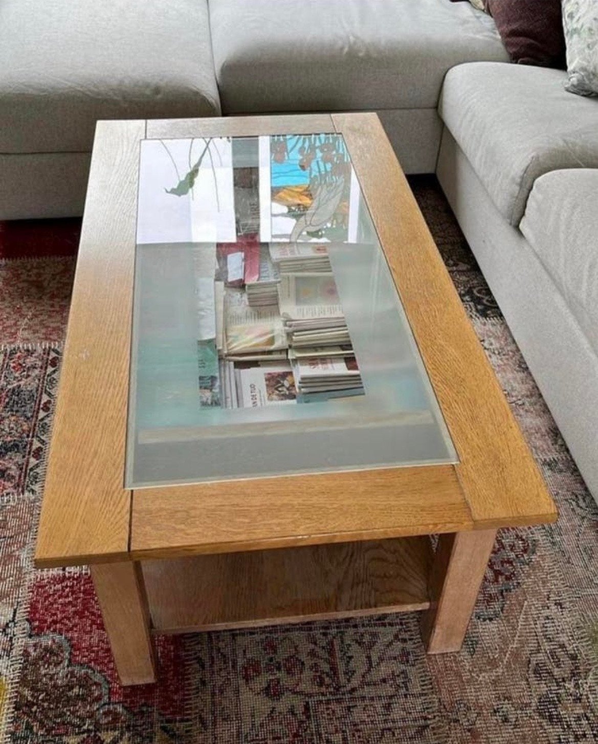 Mooie en praktische salontafel met lade, Huis en Inrichting, Tafels | Salontafels, Zo goed als nieuw, 5 – 50, 50 tot 100 cm, 100 tot 150 cm