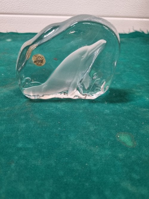 sculptuur dolfijn cristal dárques, Verzamelen, Ophalen of Verzenden