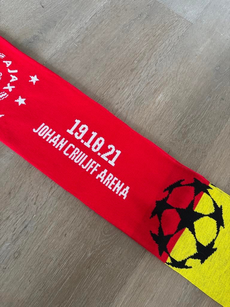 Ajax sjaal Ajax-Borussia Dortmund CL 19-10-2021, Verzenden, Zo goed als nieuw, Clubaccessoires