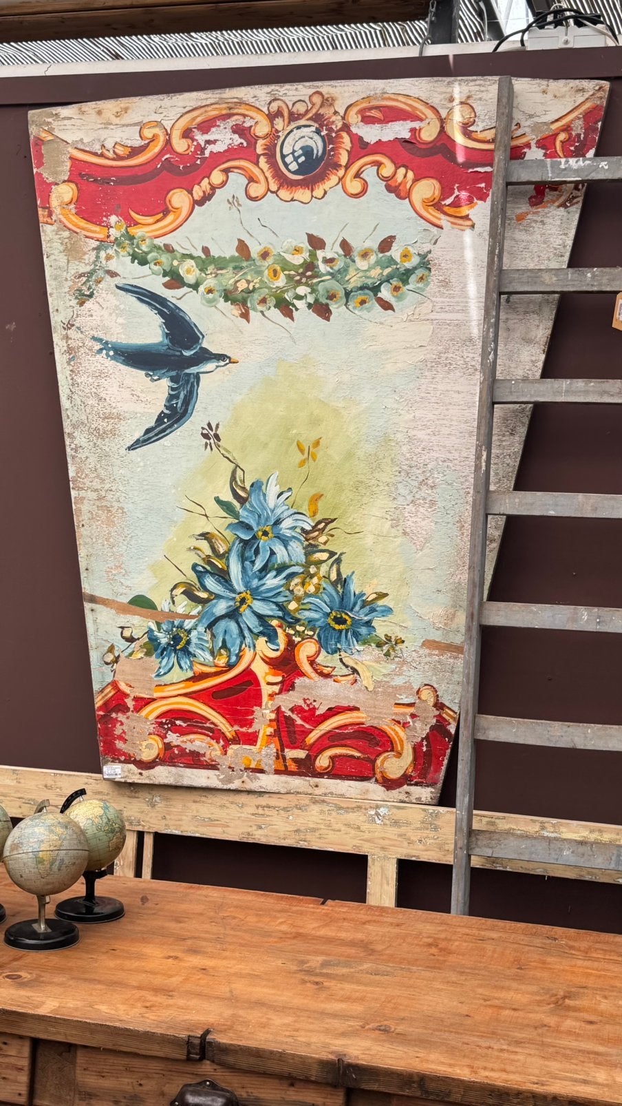 Houten panelen, caroussel, kermis, uniek, frisse kleuren, Ophalen