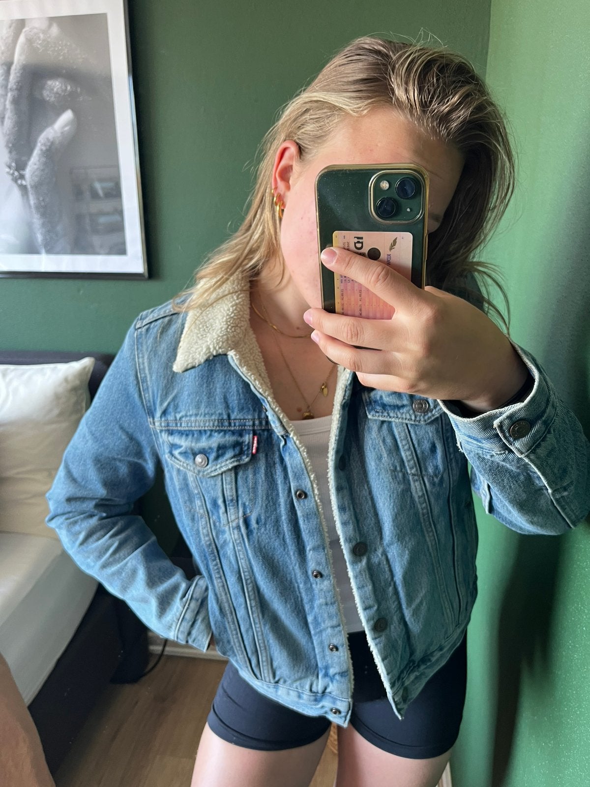 Levi’s Spijkerjas/jack - L, Ophalen of Verzenden, Zo goed als nieuw, Maat 42/44 (L), Blauw
