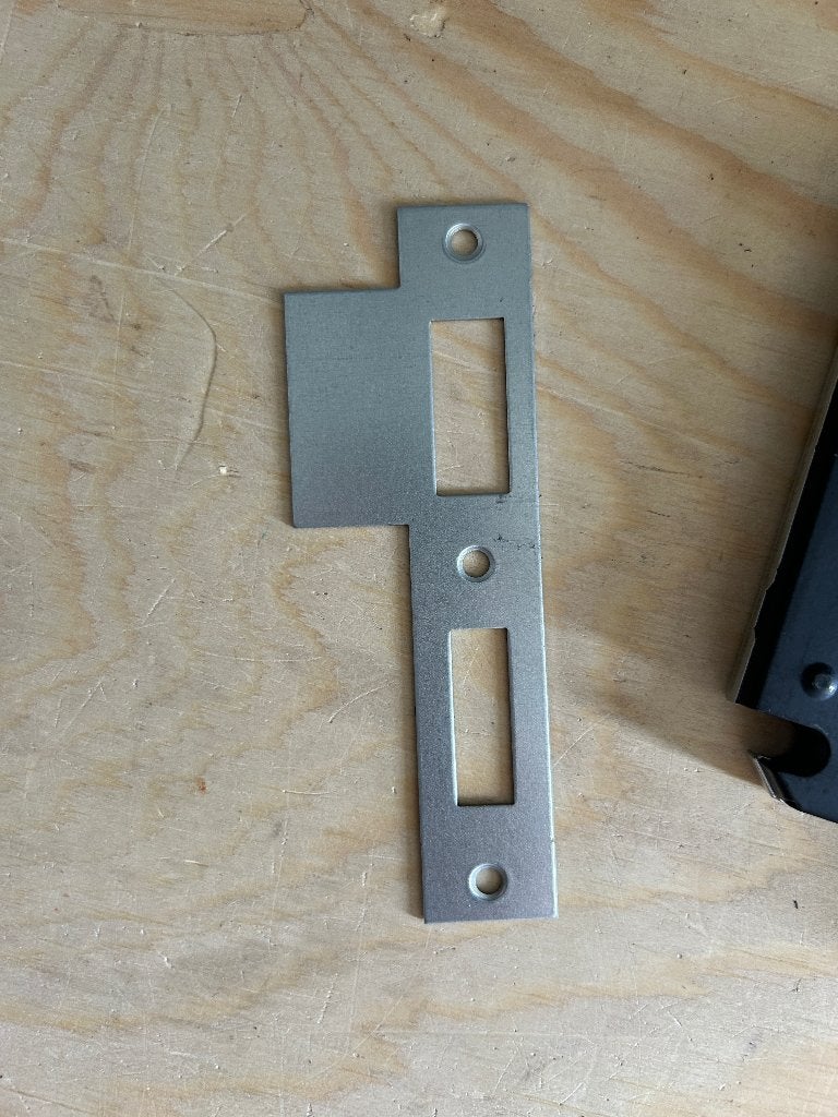 STAX Zwart Insteekslot / WC-Badkamerslot met Sluitplaat, Doe-het-zelf en Verbouw, Hang- en Sluitwerk, Overige materialen, ., Nieuw