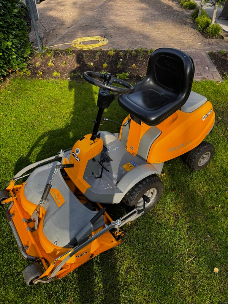 Stiga Silent Zitmaaier Honda GXV 390, recent onderhoud, Ophalen of Verzenden, Gebruikt, Mulchfunctie, 90 tot 120 cm