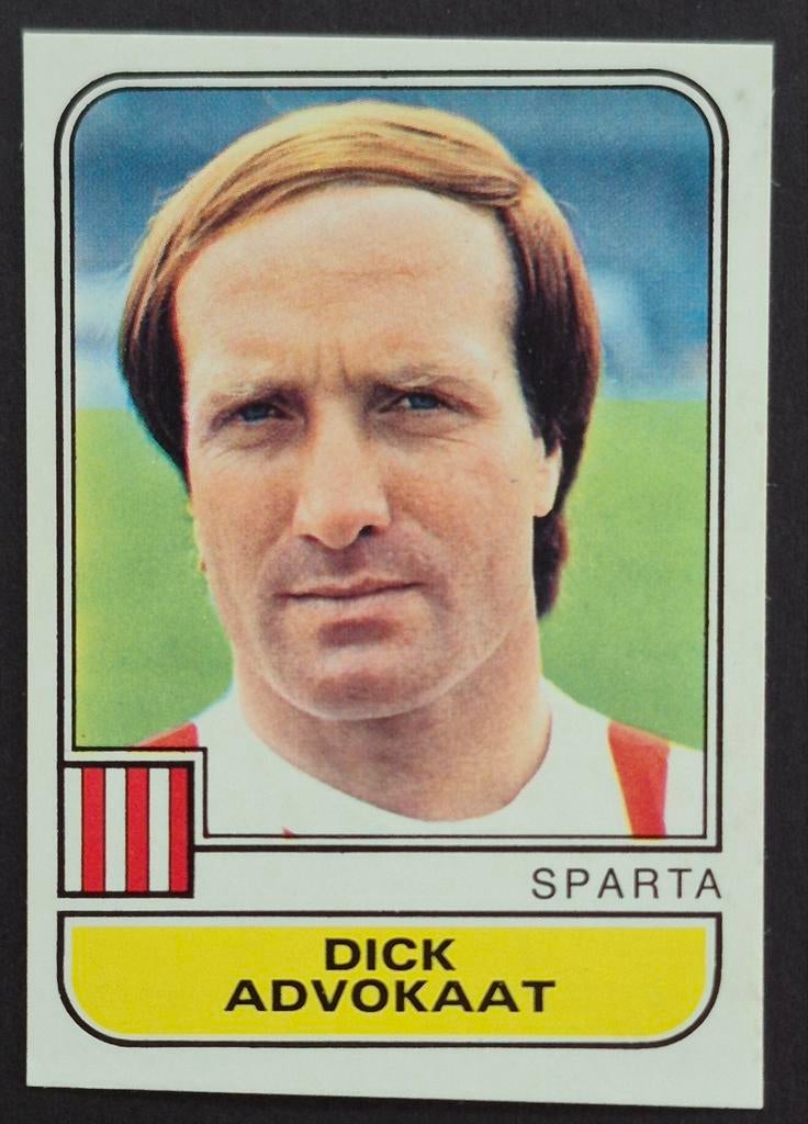Panini sticker Dick Advocaat - Sparta, 1981/1982, Ophalen of Verzenden, Zo goed als nieuw, Sparta, Poster, Plaatje of Sticker