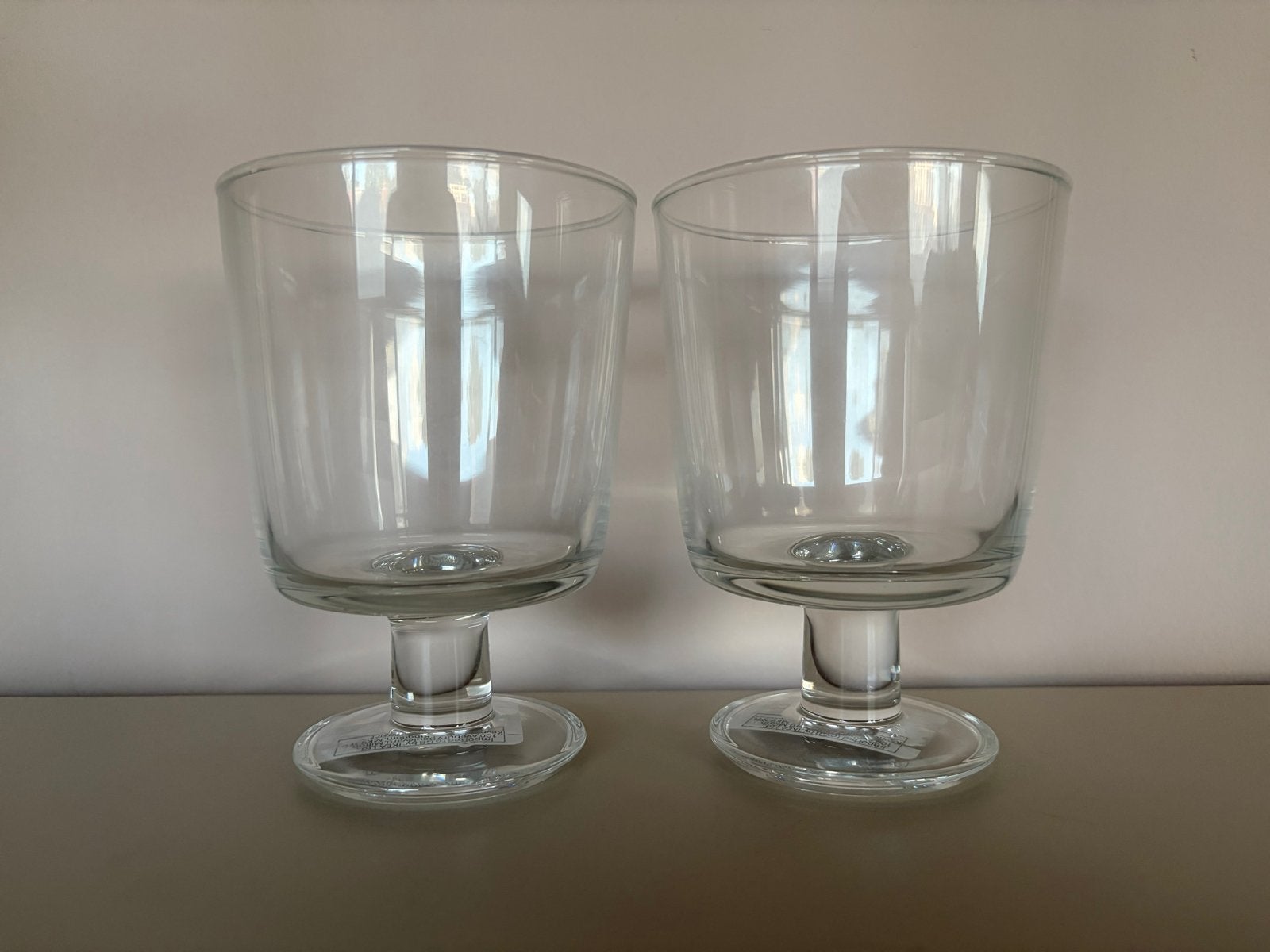 Nieuwe IKEA glazen op voet - Set van 2, Ophalen of Verzenden, Nieuw, Glas, IKEA