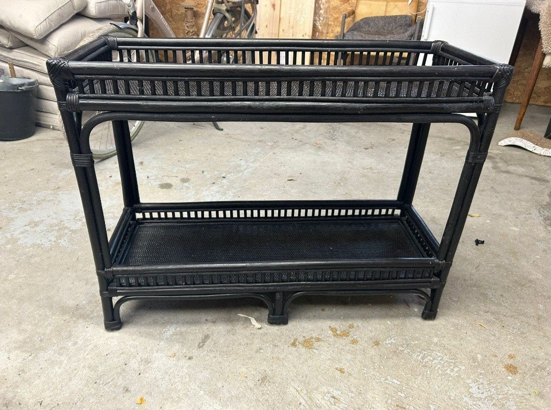 Zwart bamboo kastje/halkastje, Huis en Inrichting, Ophalen of Verzenden, 25 tot 50 cm, 50 tot 100 cm, Minder dan 100 cm