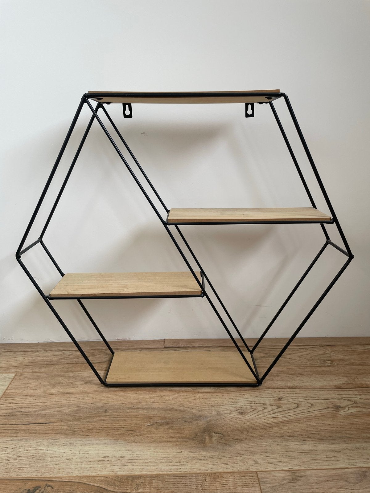 Zeshoekig wandrek met houten planken, Ophalen, Gebruikt