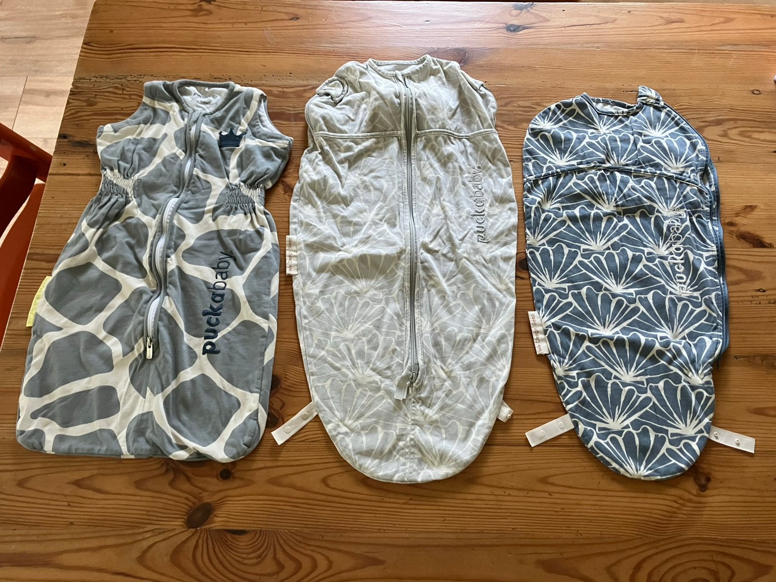 3 puckababy slaapzakken/inbakeren: in goede staat!, Kinderen en Baby's, In te korten, Gebruikt, Bakerzak of Bakerdoek, Puckababy