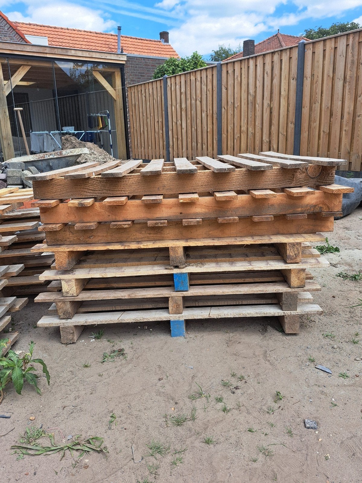 Gebruikte pallets voor diverse doeleinden 100x100 7st, Gebruikt, Ophalen of Verzenden, 50 mm of meer, Pallet