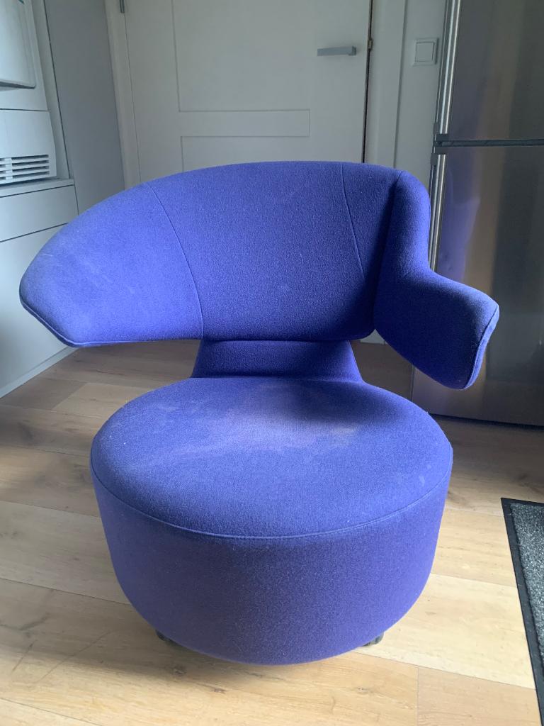 Cassina aka biki canta chair, Huis en Inrichting, Fauteuils, Ophalen, Gebruikt, Minder dan 75 cm, Stof