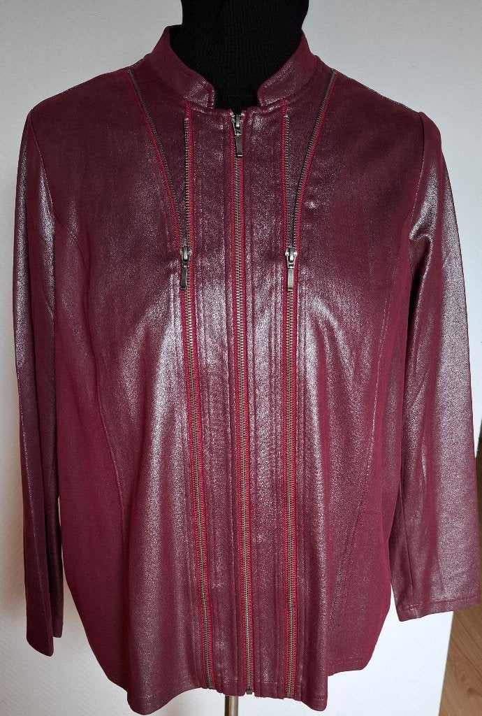 Nieuw. Prachtig lederlook jasje mt 50-52 van Yesta, Overige kleuren, Verzenden, Jasje of Colbert, Nieuw
