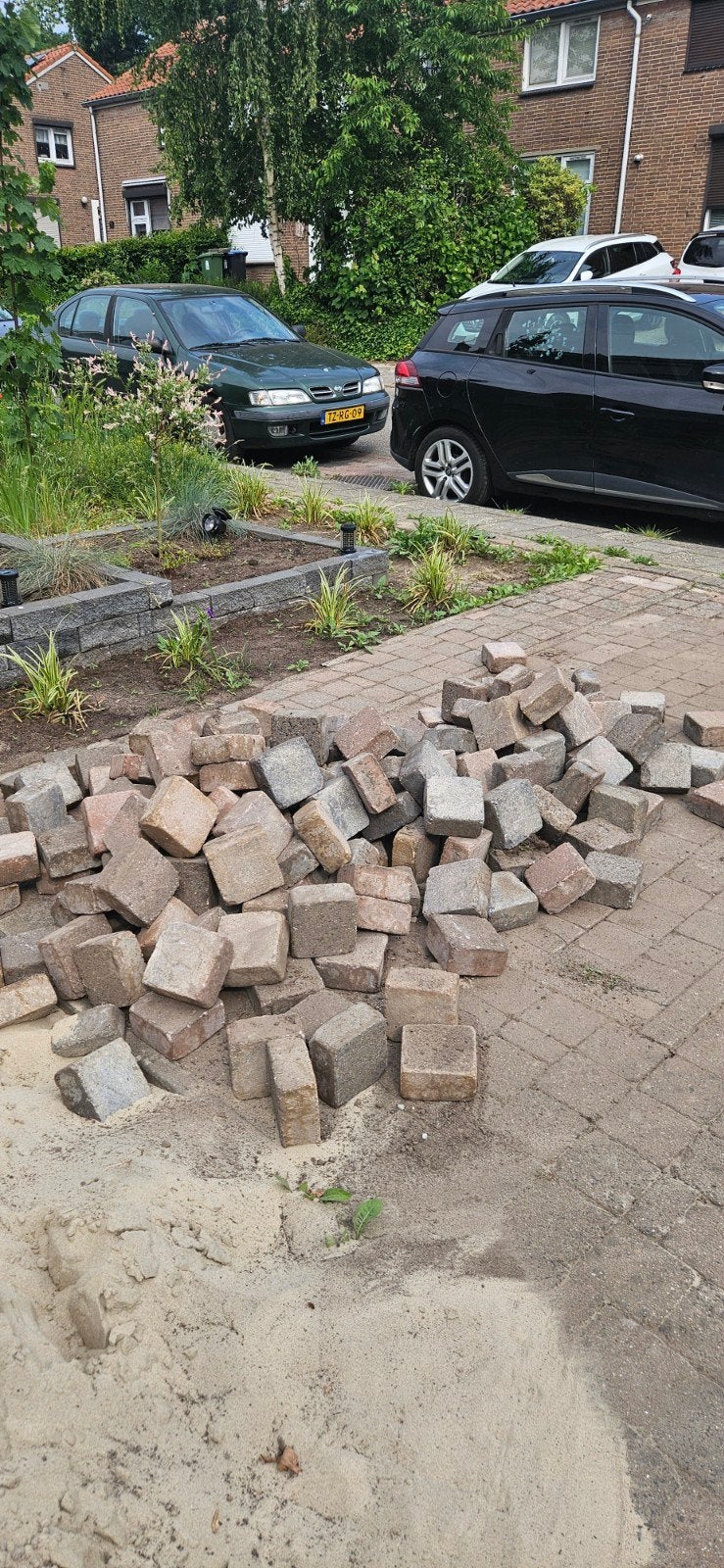 Cobblestones 30m2 GRATIS, Ophalen, Gebruikt, Klinkers, 10 m² of meer