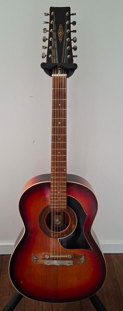 KLIRA 12 snarige akoestische gitaar, jaren 60/70, Muziek en Instrumenten, Ophalen, Gebruikt, Western- of Steelstringgitaar