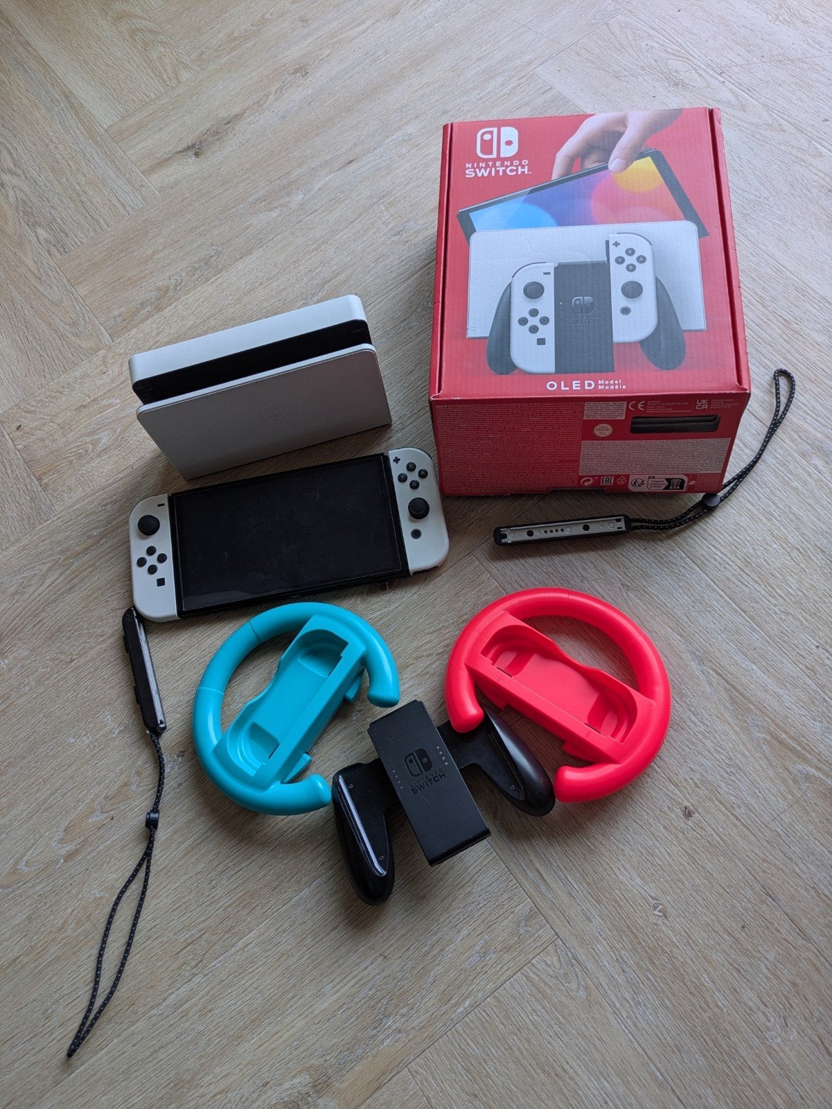 Nintendo Switch OLED met 2 controllers en accessoires, Ophalen, Zo goed als nieuw, Met 2 controllers, Switch OLED