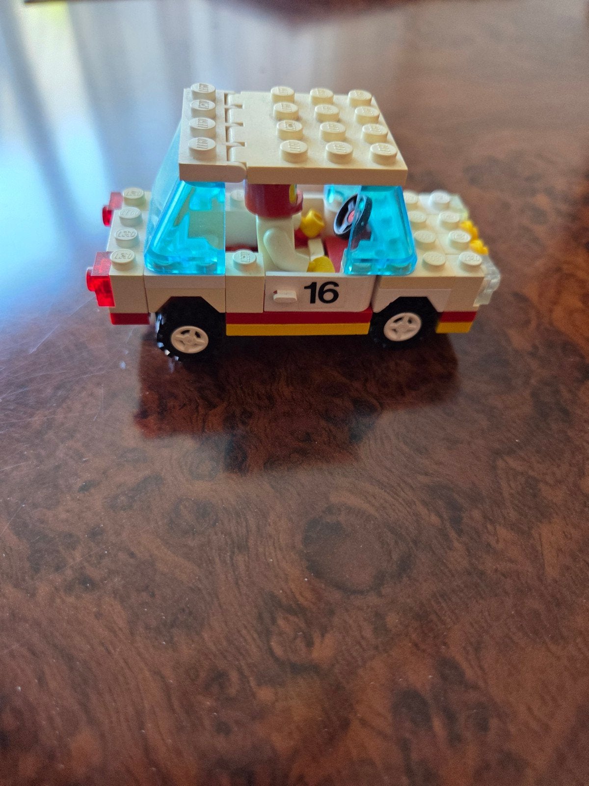 Lego Legoland 6634 Race Car (1986) met Minifiguur en boekje, Compleet, Gebruikt, Lego, Ophalen of Verzenden