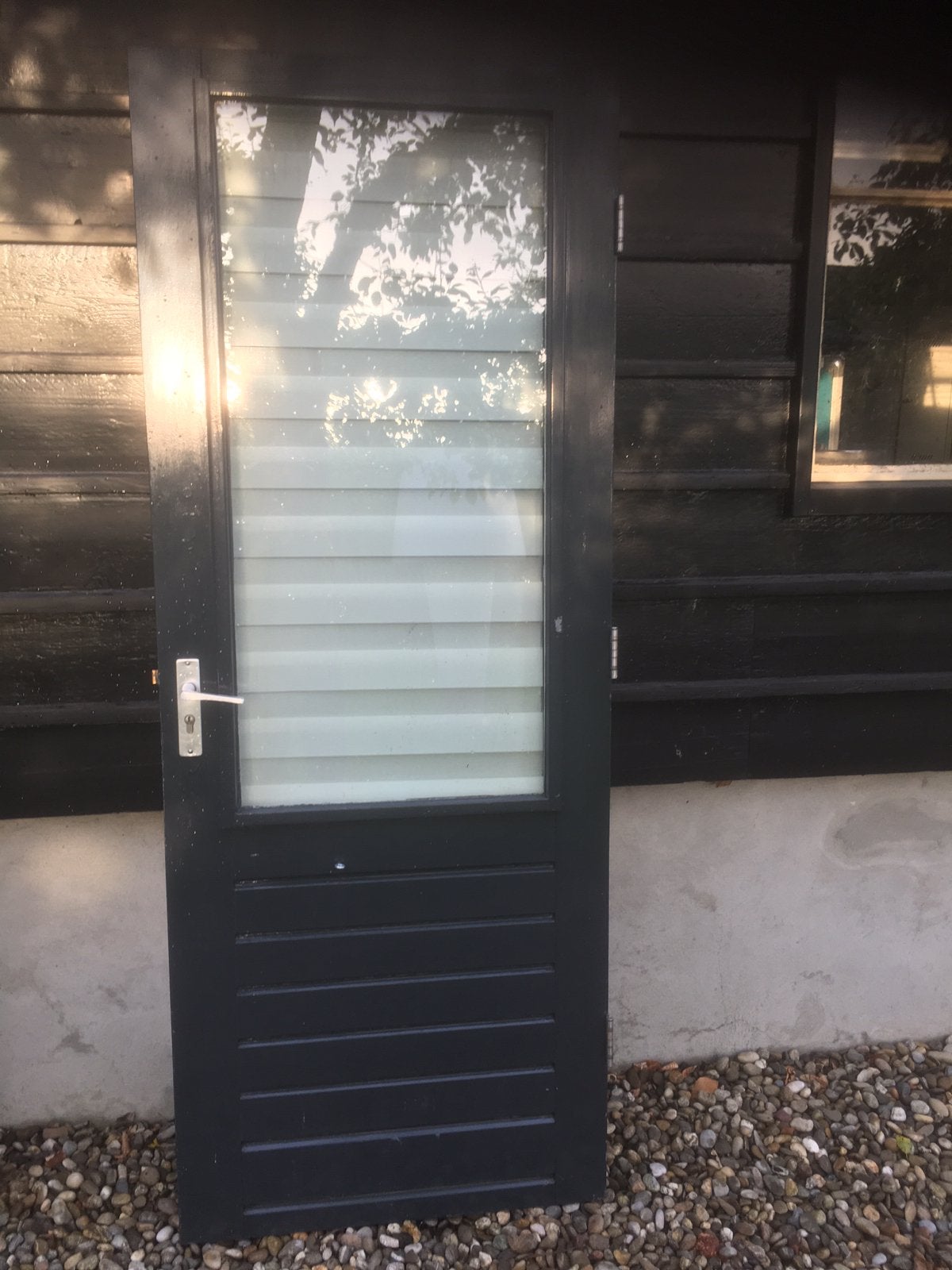 Hardhout merbau dubbelglas, Gebruikt, 80 tot 100 cm, Ophalen of Verzenden, Buitendeur