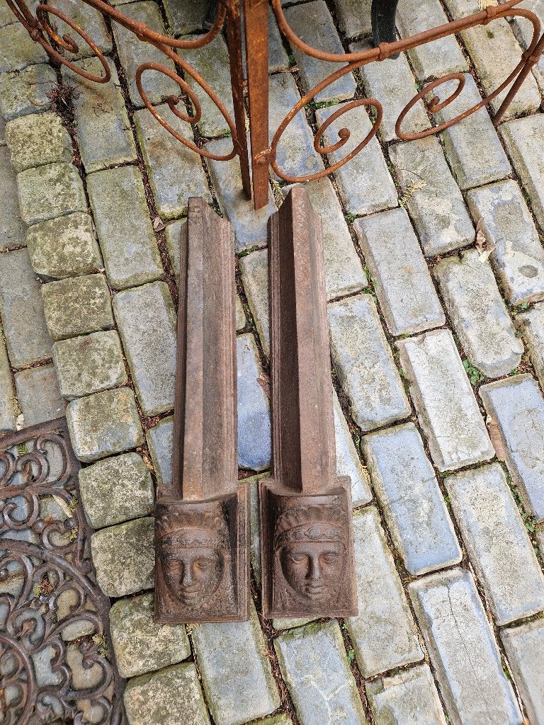 neoklassieke antieke vuurbokken - haardbokken, Ophalen