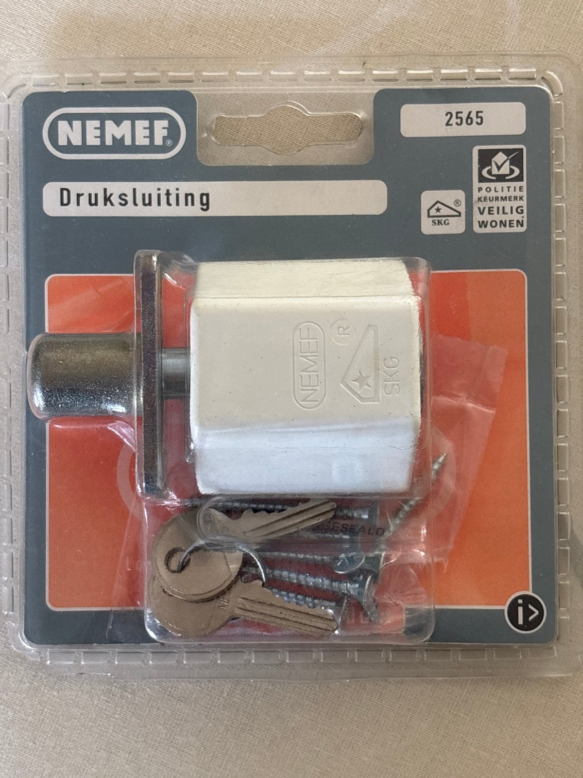 NEMEF slot Drukksluiting 2565 Veiligheidsproduct Nieuw, Ophalen of Verzenden, Nieuw, Overige materialen, Slot