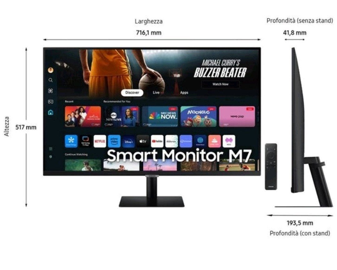 Samsung M7 Smart Monitor 32 inch - Zo goed als nieuw, Ophalen, Samsung, Ingebouwde speakers, Ultra HD (4K)