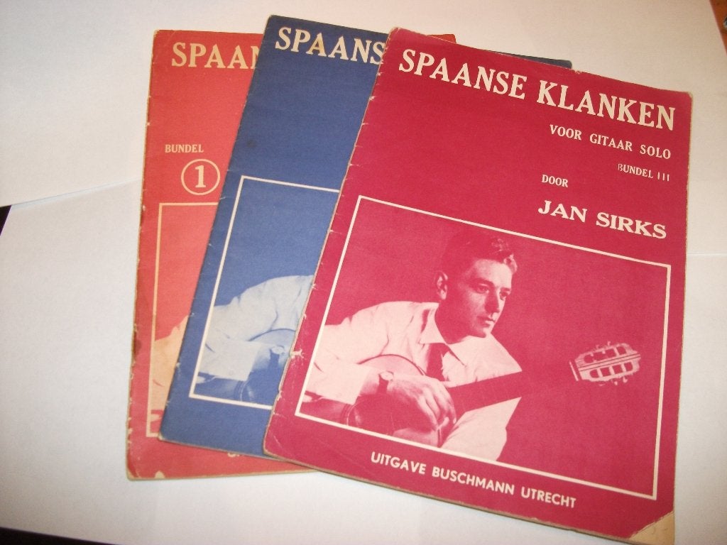Jan Sirks Spaanse klanken Bundel 1,2,3, Gitaar, Klassiek, Ophalen of Verzenden, Zo goed als nieuw